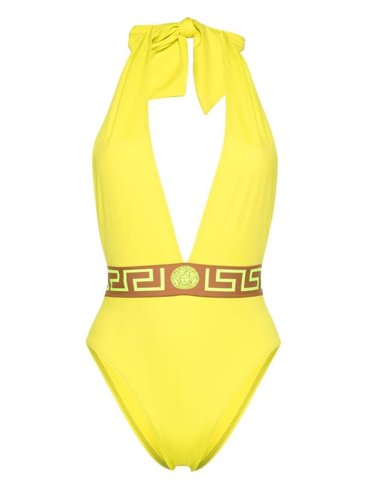 Yellow Greca Border Swimsuit