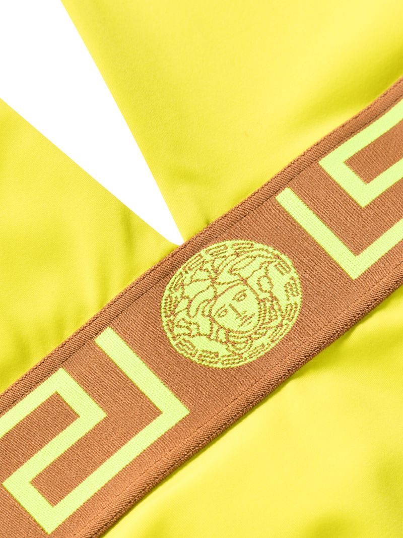 Yellow Greca Border Swimsuit