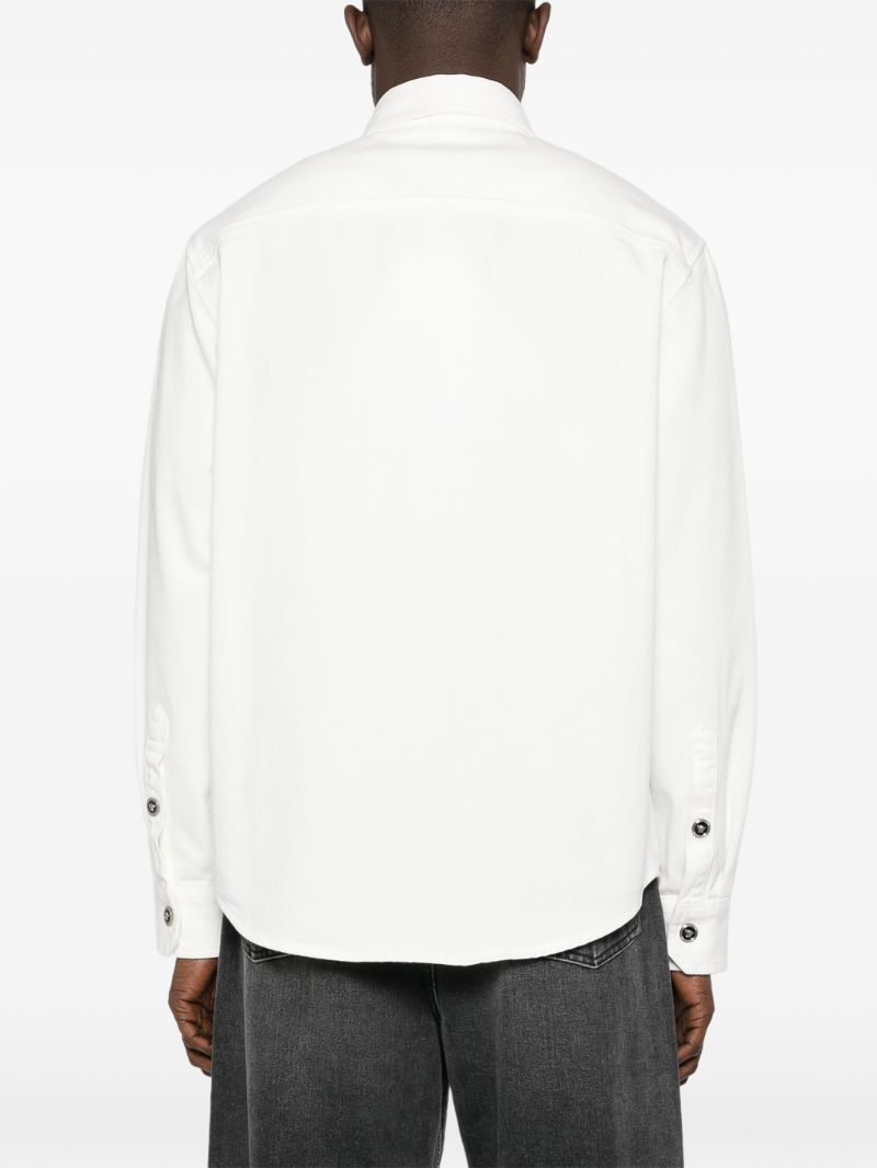 White Medusa-buttons Denim Shirt