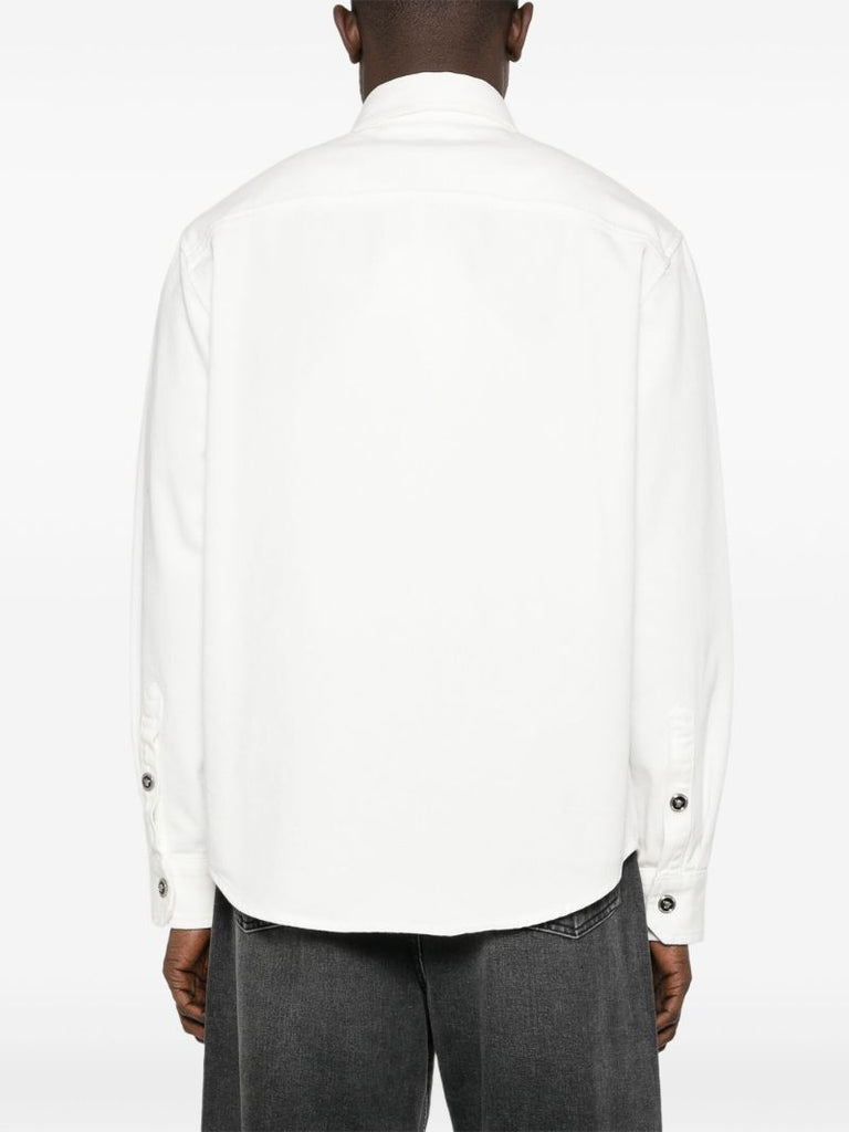 White Medusa-buttons Denim Shirt