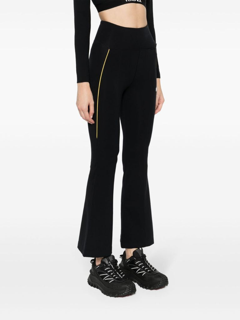 Black Logo-appliquÃ_x0083_Â© Flared Trousers