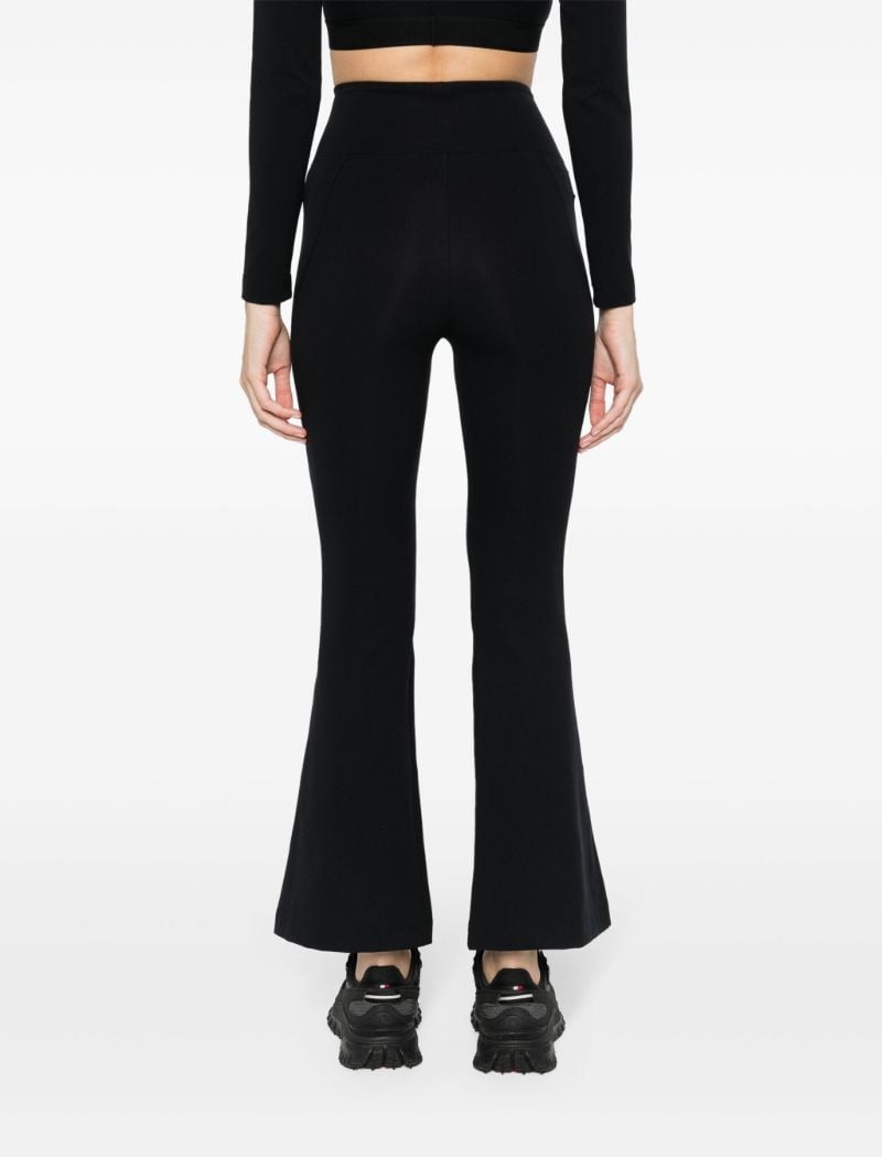 Black Logo-appliquÃ_x0083_Â© Flared Trousers