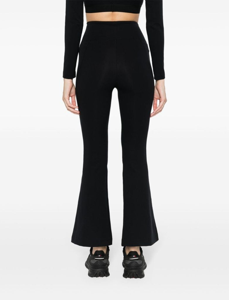 Black Logo-appliquÃ_x0083_Â© Flared Trousers
