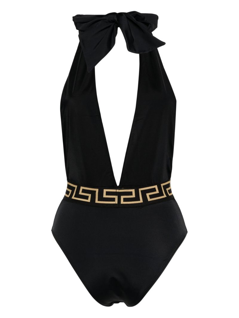 Black Greca Border Swimsuit