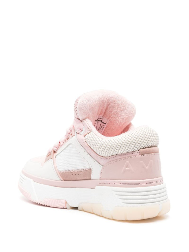 Pink Ma-1 Panelled Mid Top Sneakers