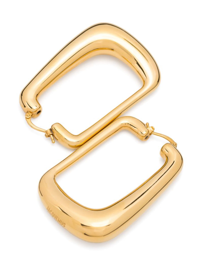 Gold-tone Les Boucles Ovalo Hoop Earrings