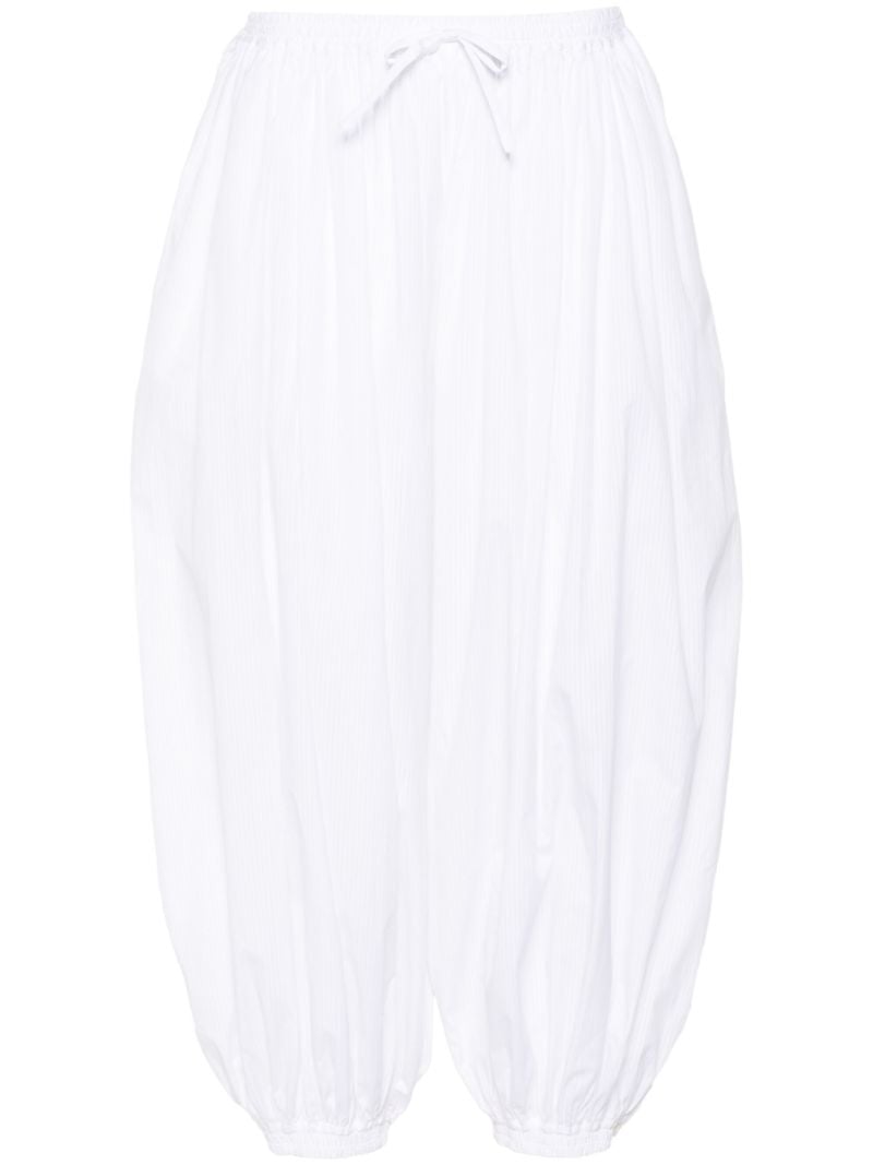 White Balloon Design Cropped Trousers