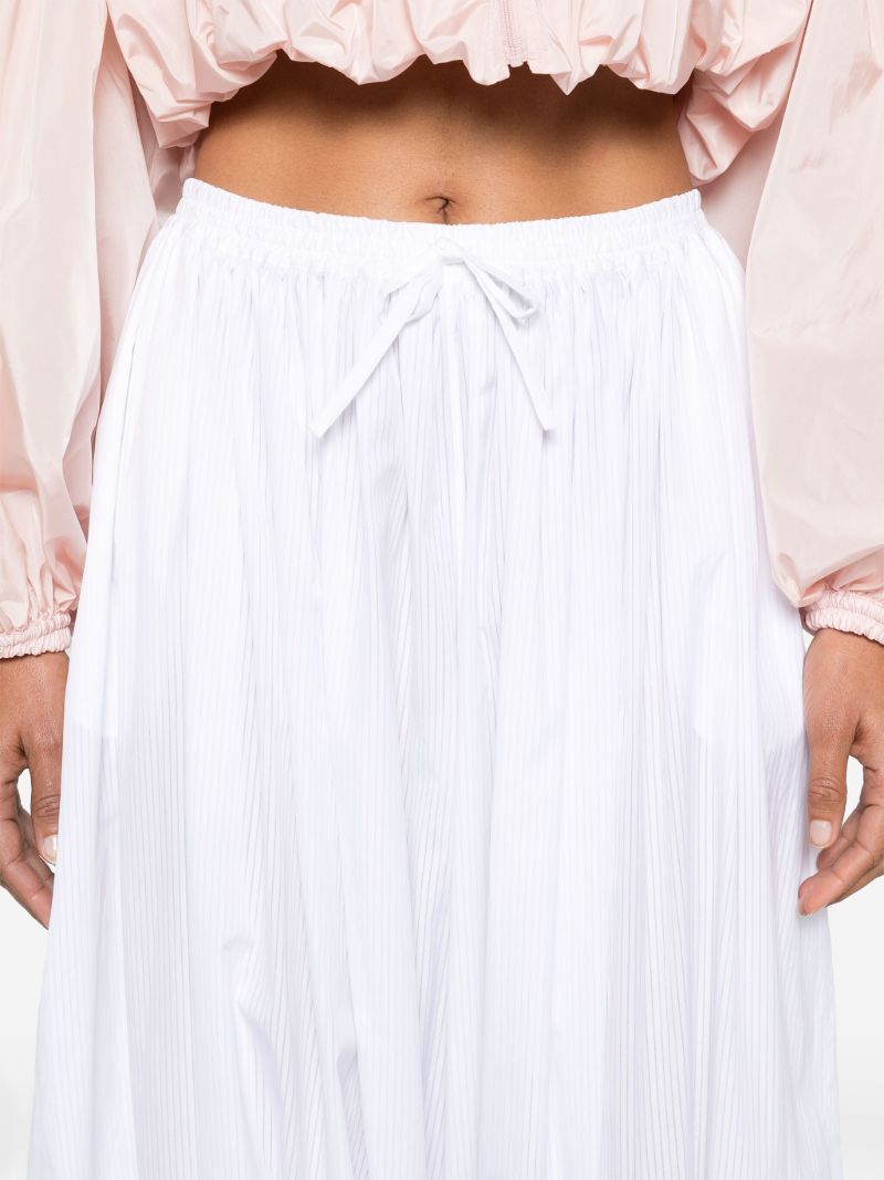 White Balloon Design Cropped Trousers