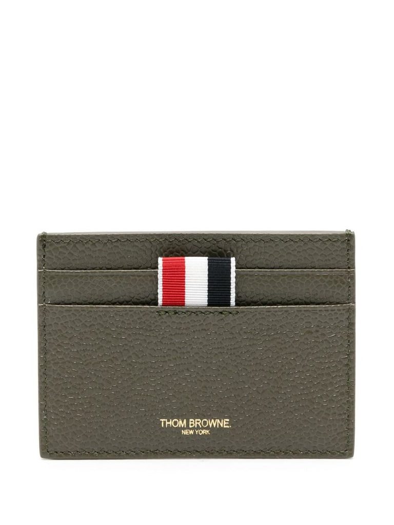 Olive Green Pebbled Leather Cardholder