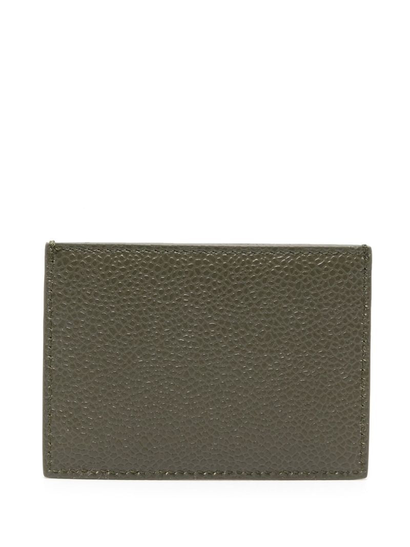 Olive Green Pebbled Leather Cardholder