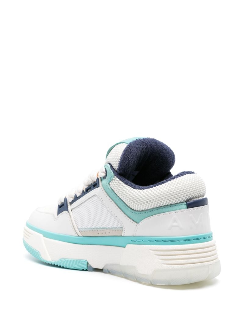 White Ma-1 Panelled Leather Sneakers