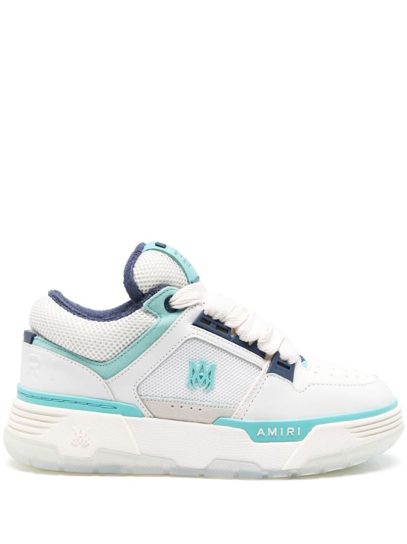 White Ma-1 Panelled Leather Sneakers