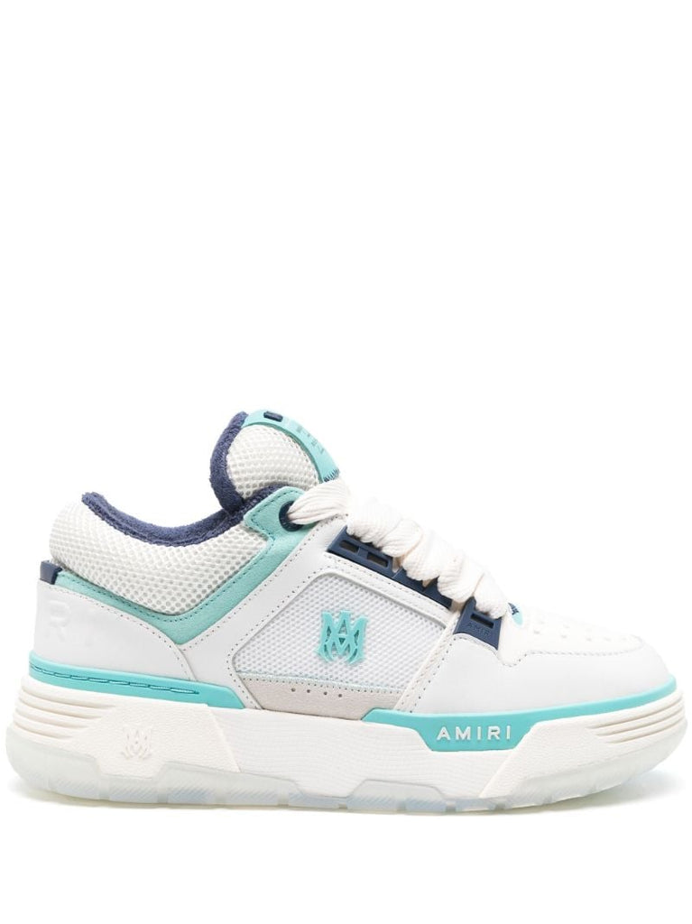 White Ma-1 Panelled Leather Sneakers