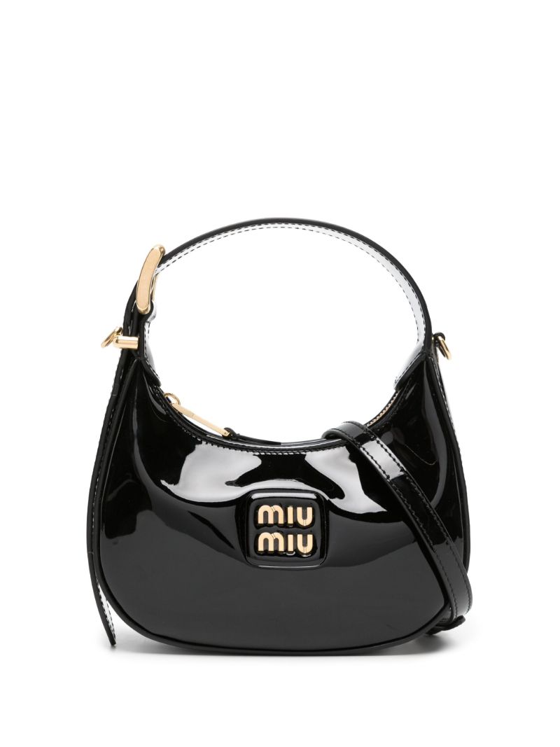 Black Patent Leather Shoulder Bag