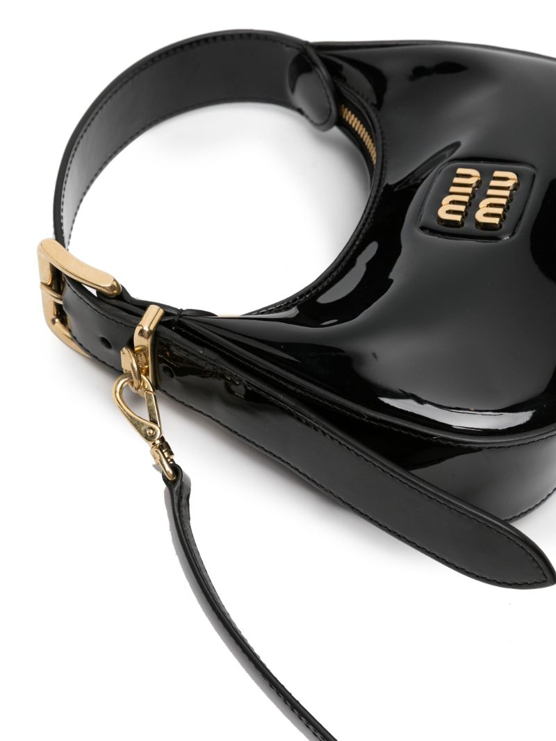 Black Patent Leather Shoulder Bag