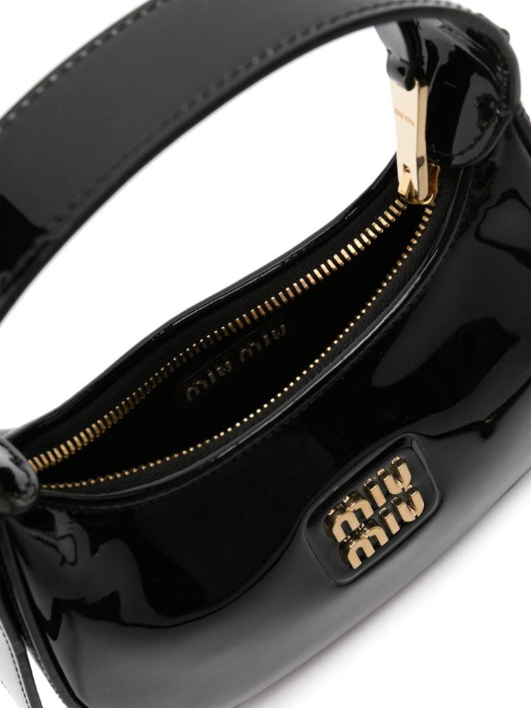 Black Patent Leather Shoulder Bag