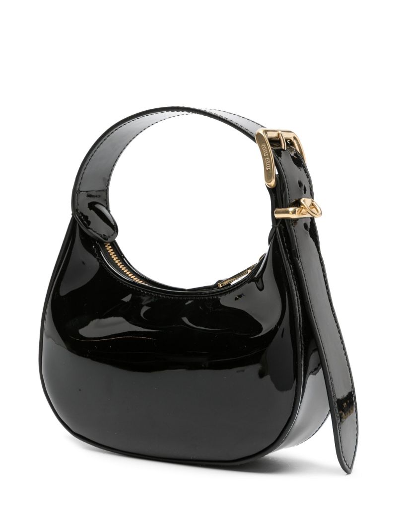 Black Patent Leather Shoulder Bag