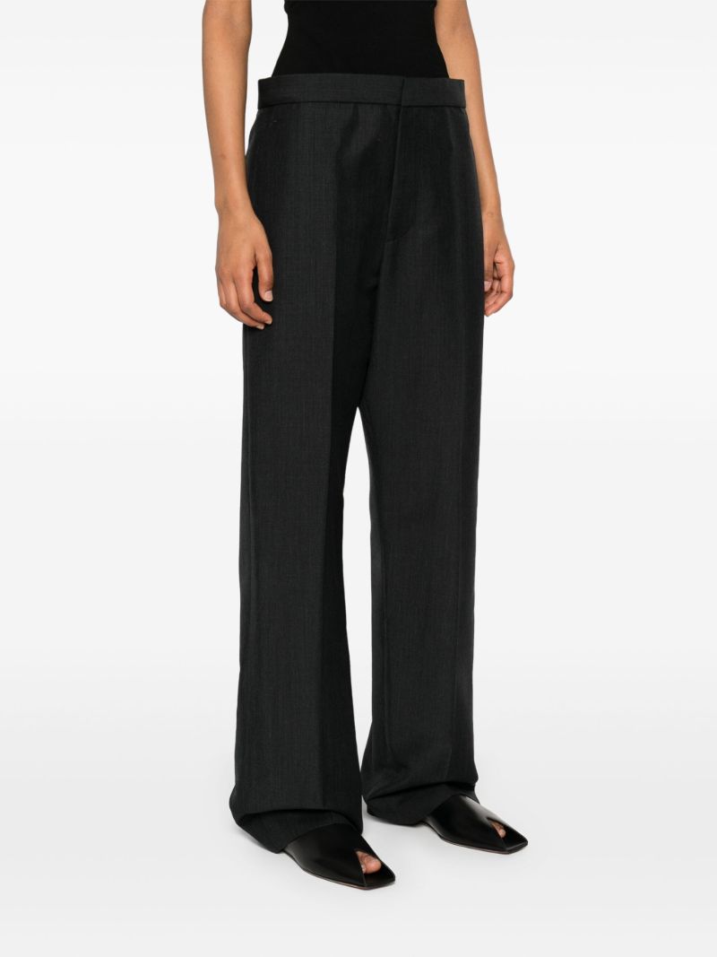 Grey Knitted-waistband Trousers