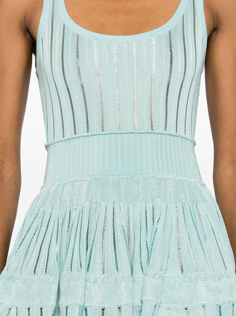 Blue Crinoline Sleeveless Mini Dress