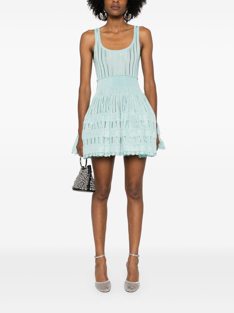 Blue Crinoline Sleeveless Mini Dress