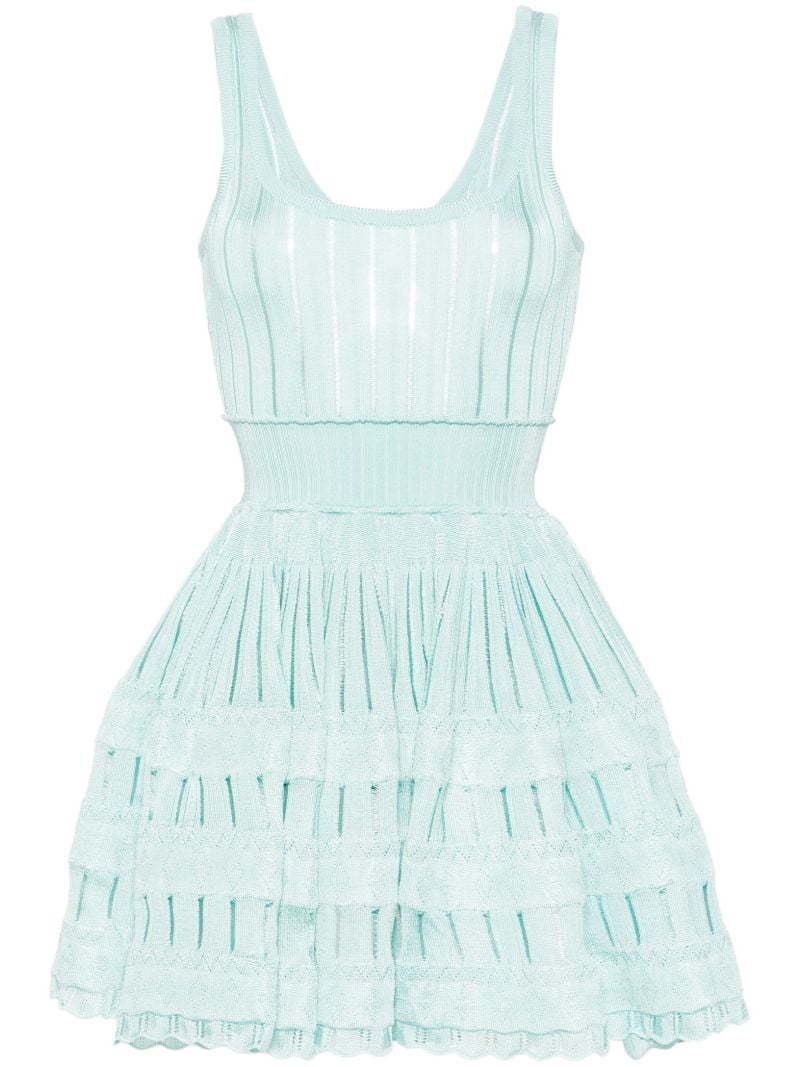 Blue Crinoline Sleeveless Mini Dress