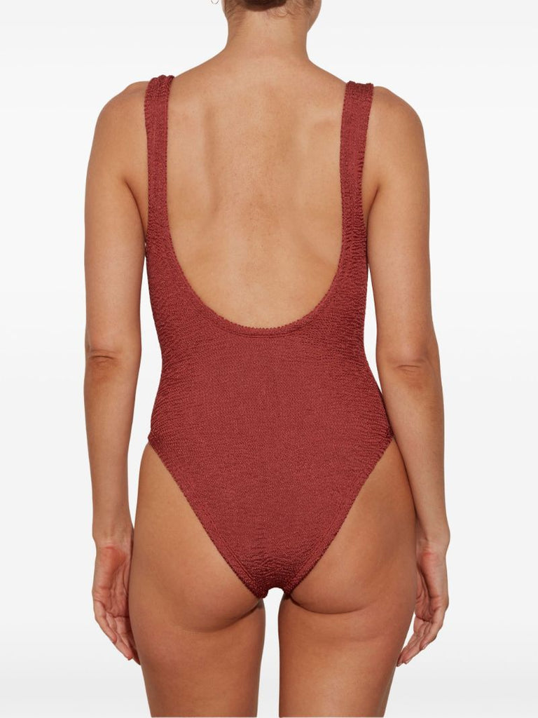 Red Domino Metallic Swimsuit