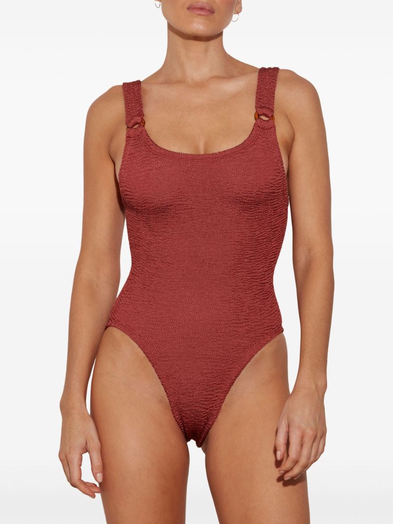 Red Domino Metallic Swimsuit