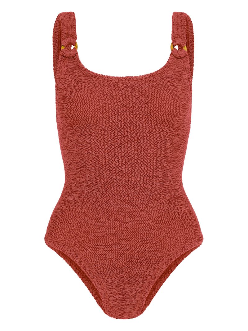 Red Domino Metallic Swimsuit