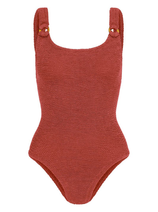 Red Domino Metallic Swimsuit