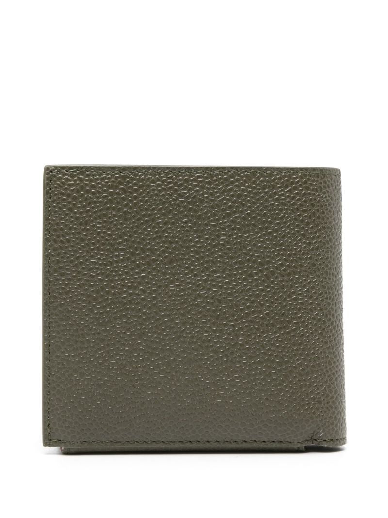 Olive Green Pebbled Tri-fold Wallet