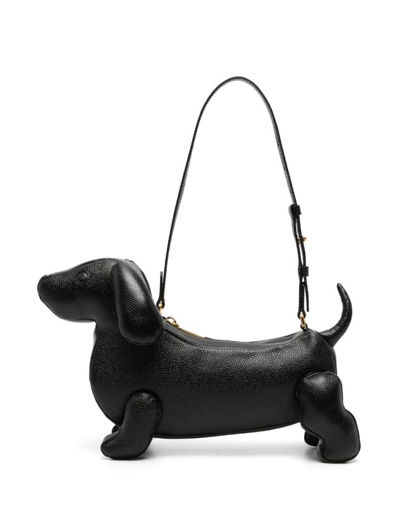 Black Leather Hector Shoulder Bag