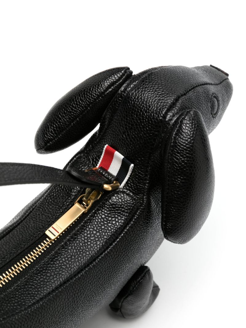 Black Leather Hector Shoulder Bag