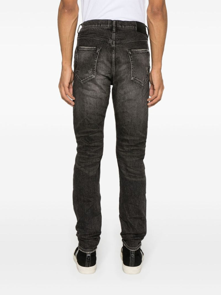 Black P001 Low-rise Slim Jeans