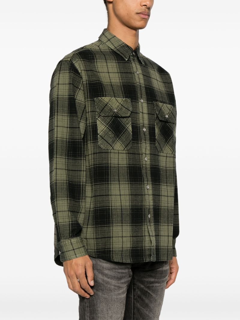 Green Checked Cotton Shirt