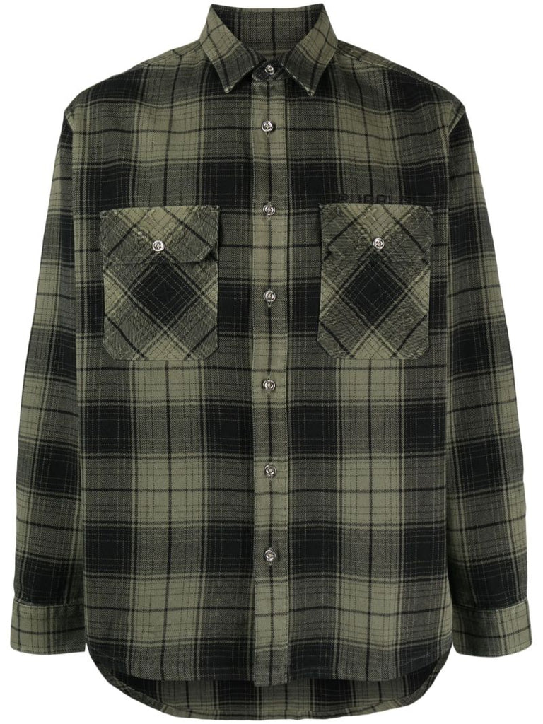 Green Checked Cotton Shirt