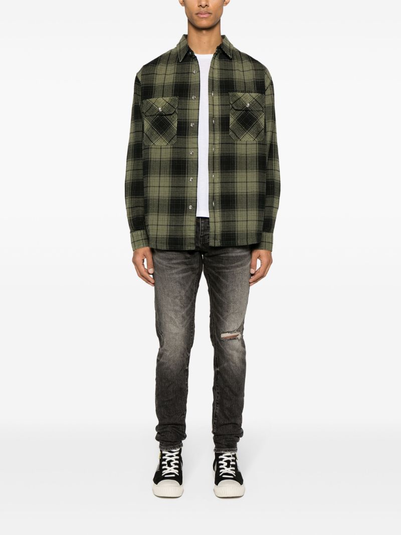 Green Checked Cotton Shirt