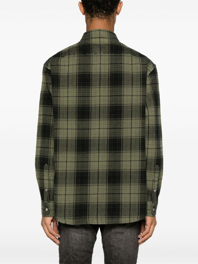 Green Checked Cotton Shirt