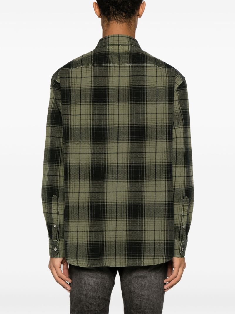 Green Checked Cotton Shirt