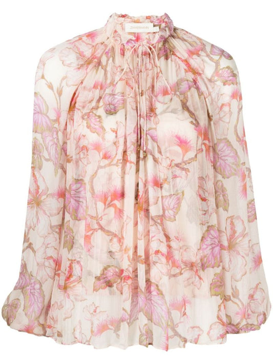 Pink Matchmaker Floral-print Blouse