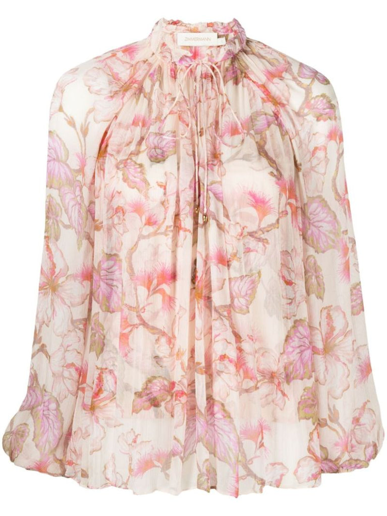 Pink Matchmaker Floral-print Blouse