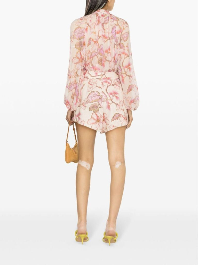 Pink Matchmaker Floral-print Blouse