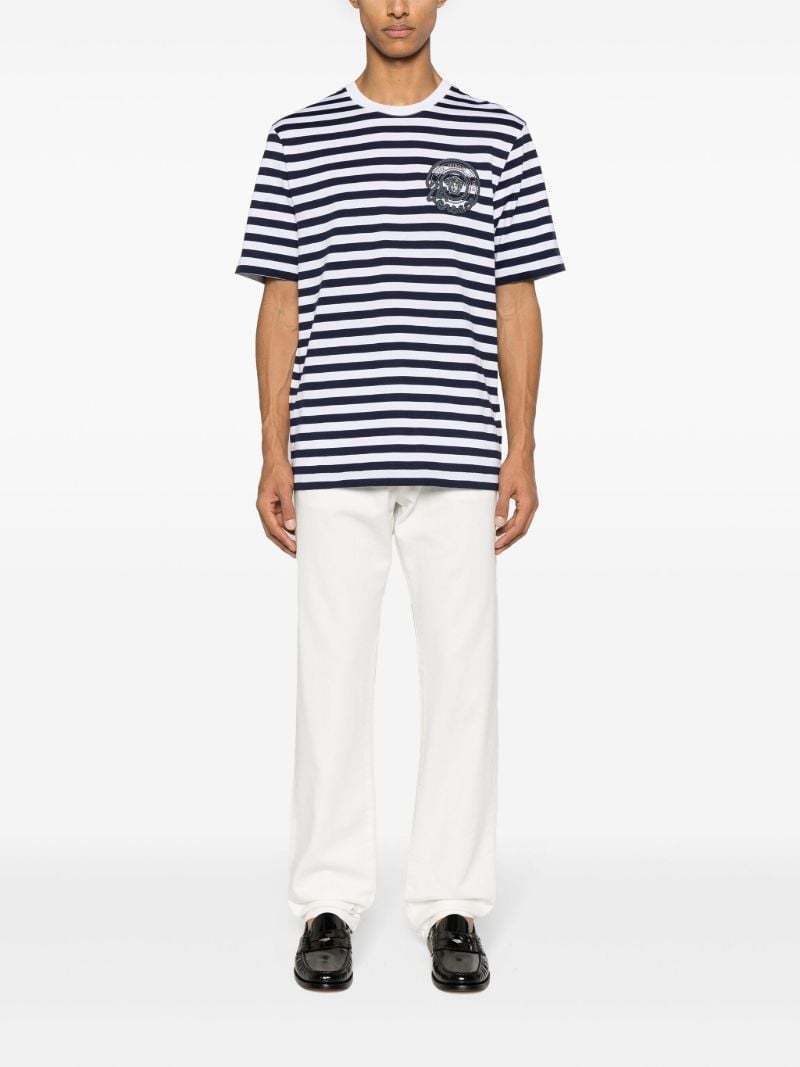 White Mid-rise Straight Jeans