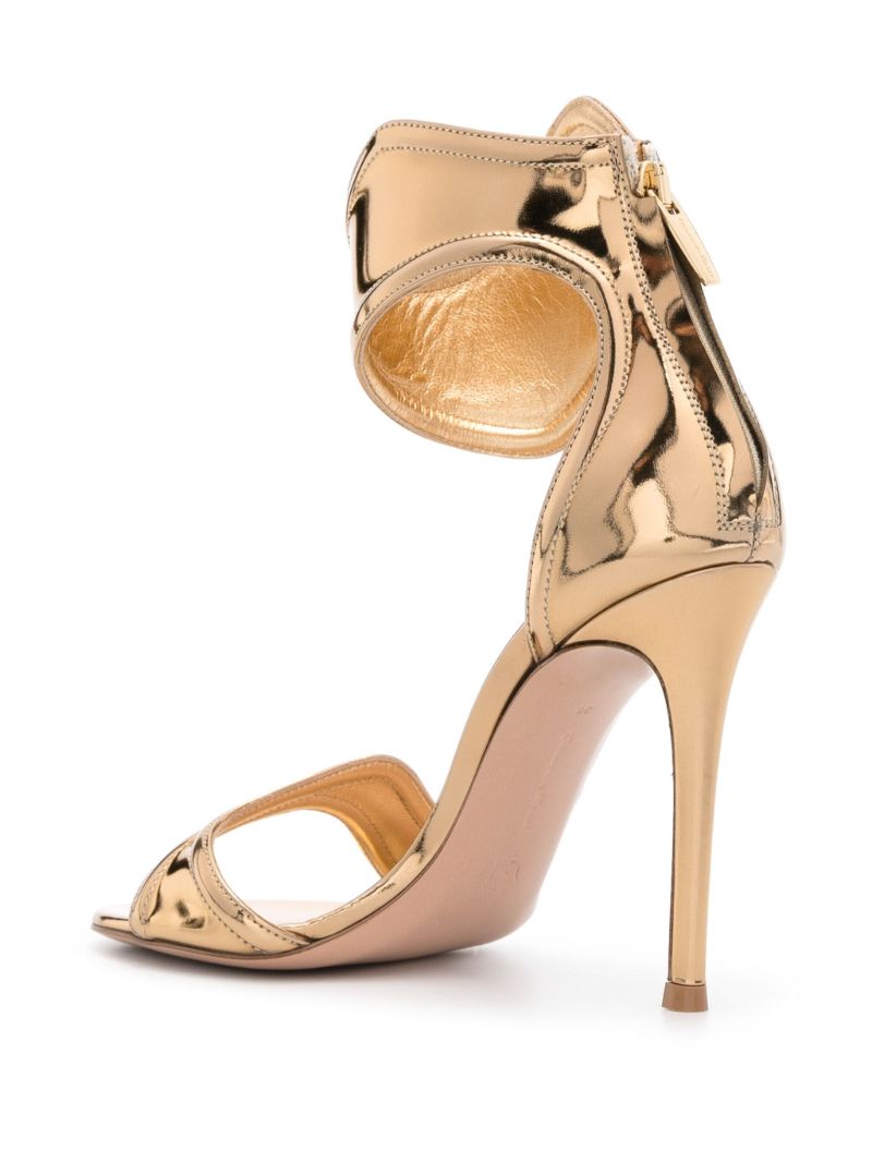 Gold Lucrezia 105 Leather Sandals