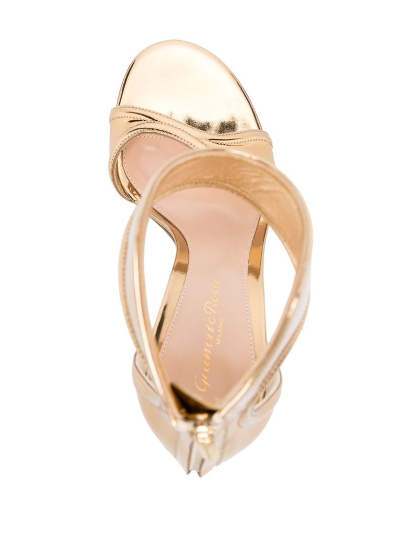 Gold Lucrezia 105 Leather Sandals