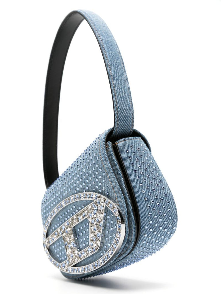 Blue 1dr Embellished Denim Tote Bag
