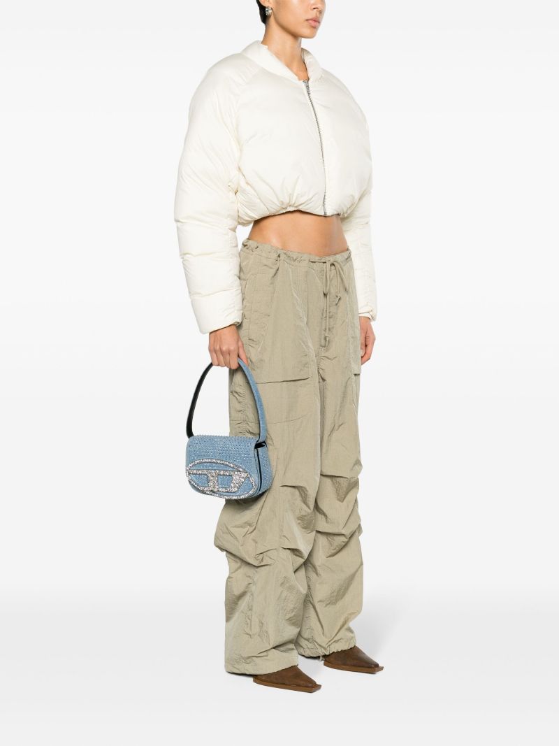 Blue 1dr Embellished Denim Tote Bag