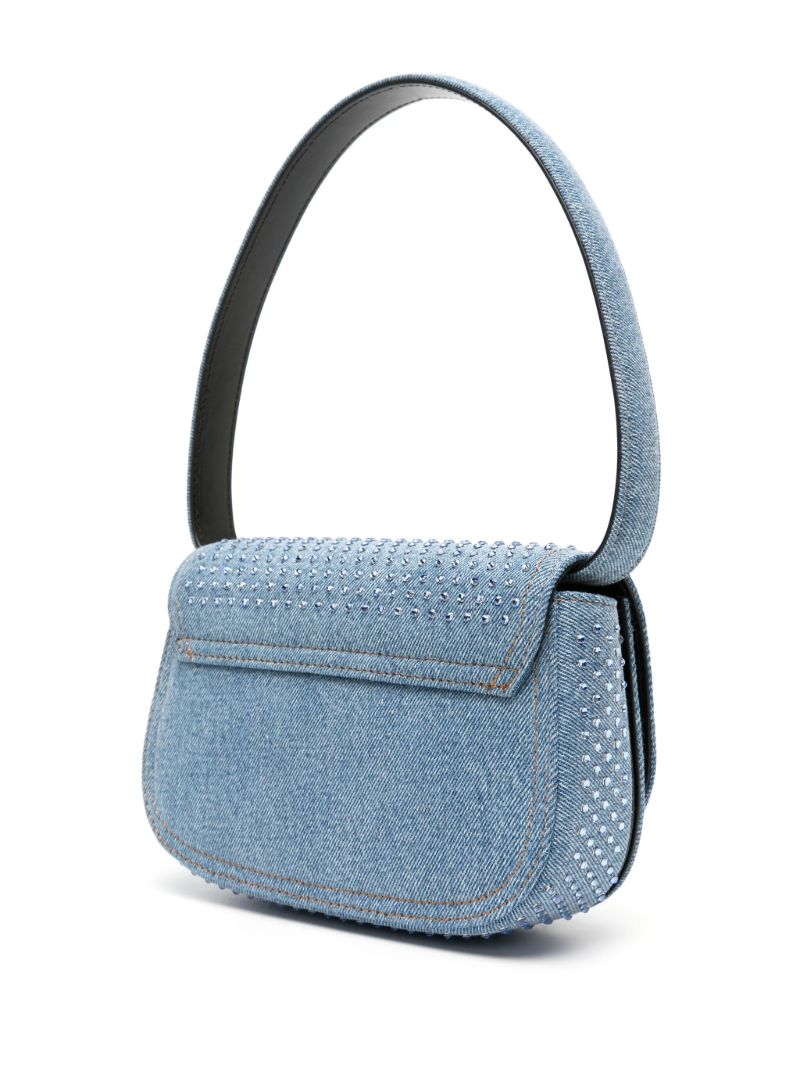 Blue 1dr Embellished Denim Tote Bag