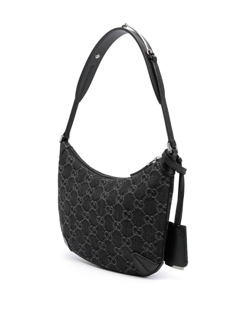 Black Small Horsebit Shoulder Bag