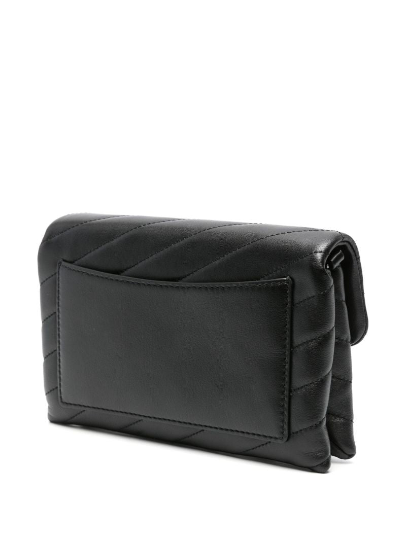 Black Kira Small Leather Shoulder Bag