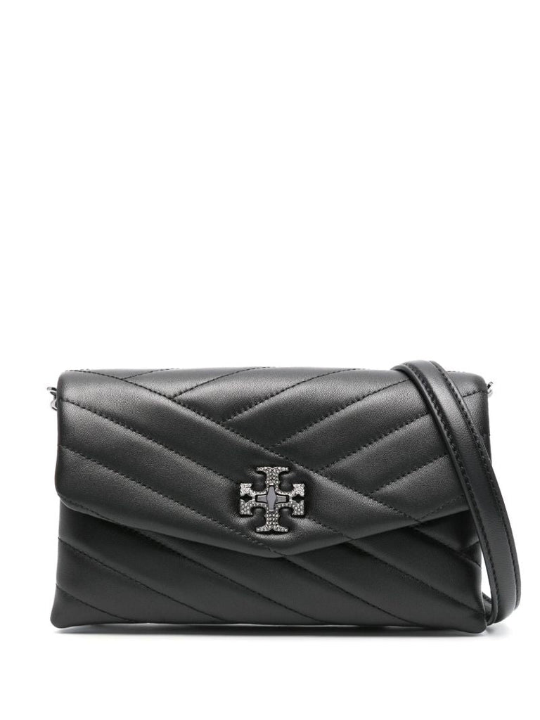 Black Kira Small Leather Shoulder Bag